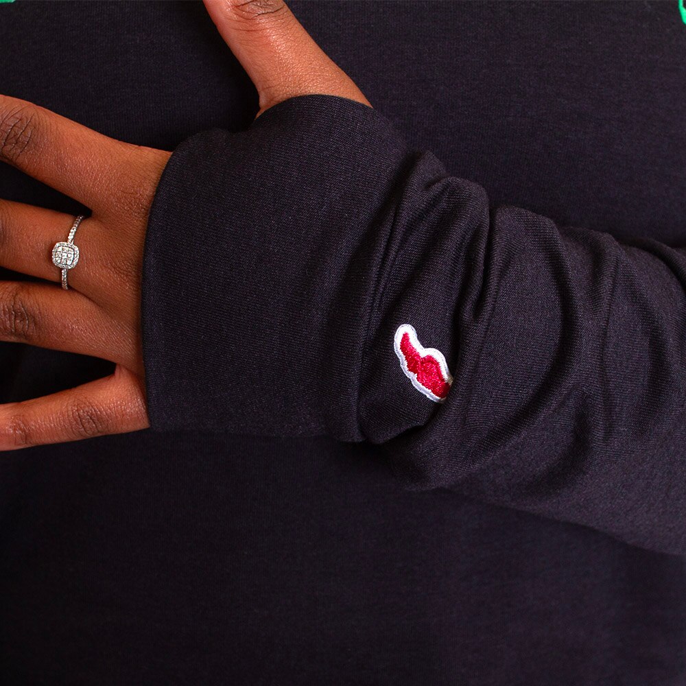 Arched Oregon, League, Black, Long Sleeve, Polyester Blend, Women, Outline, All Day, T-Shirt, 813939